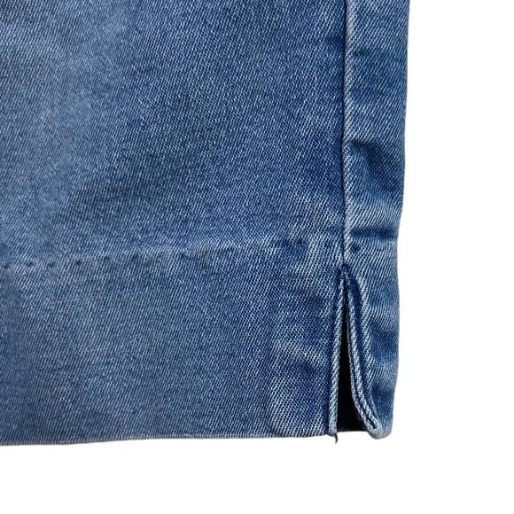 Alfred Dunner Blue Denim Elastic Waist Pull On Capri Jeans Pockets 10 Petite - Picture 3 of 11